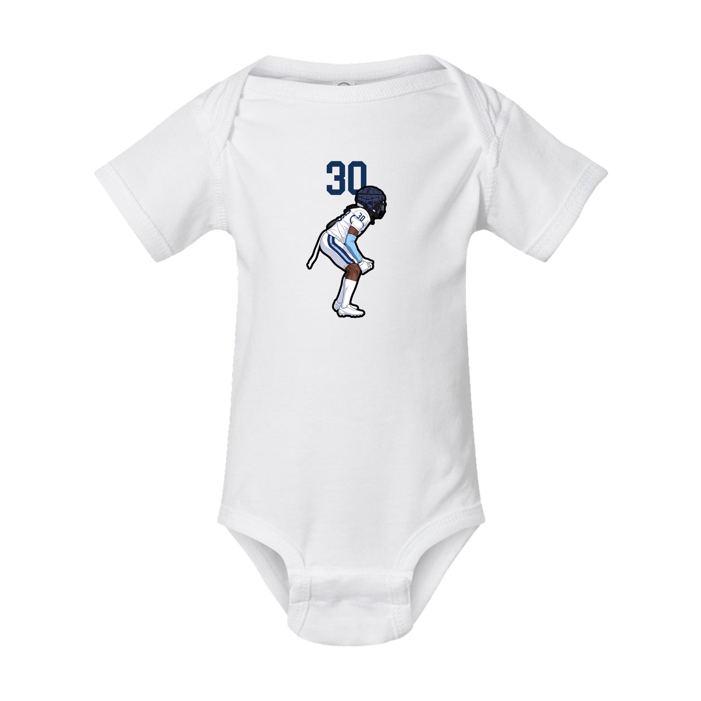 Baby Onesie — Number Top in White