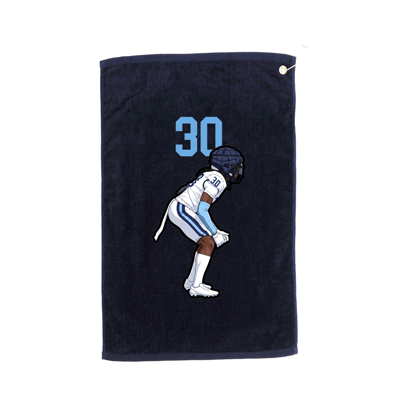 Golf Towel — Number Top in Navy