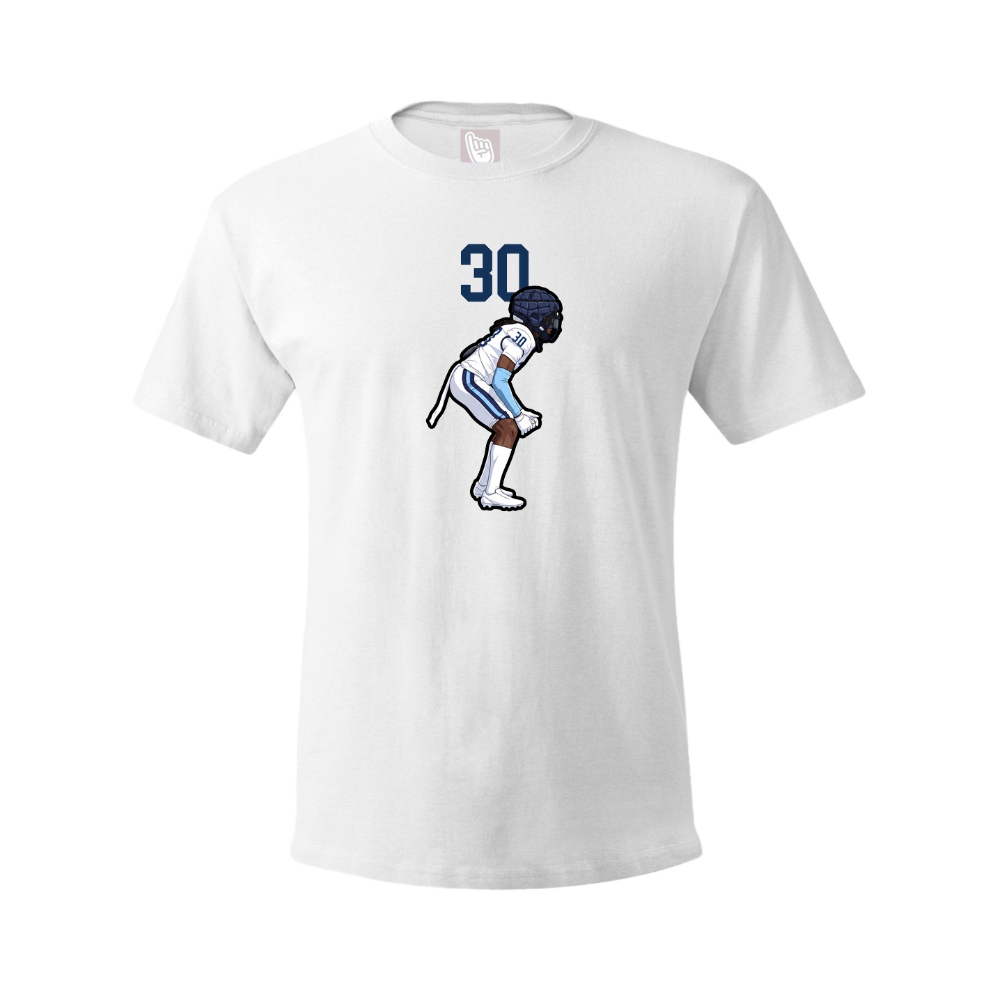 Youth Tee — Number Top in White