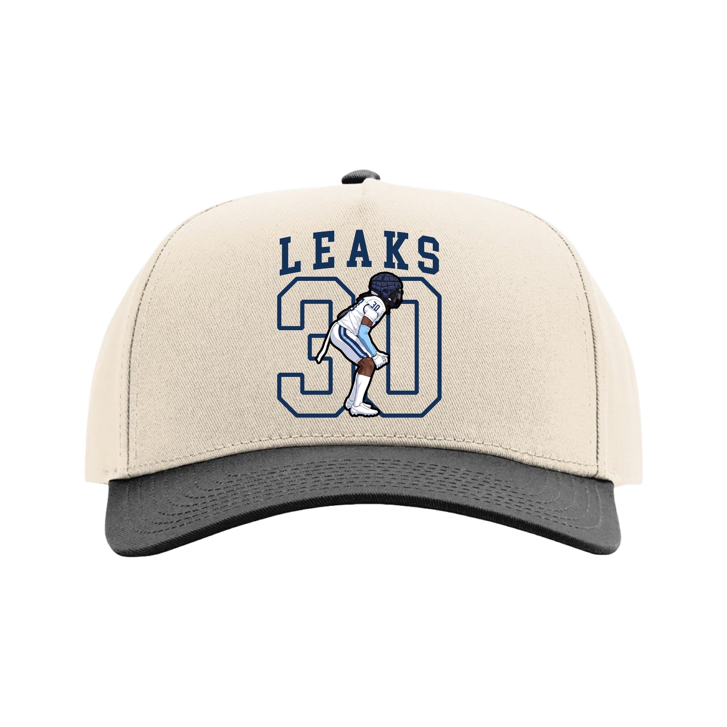 Full Fabric Five-Panel Champ Cap — Shirsey in Cream/Black