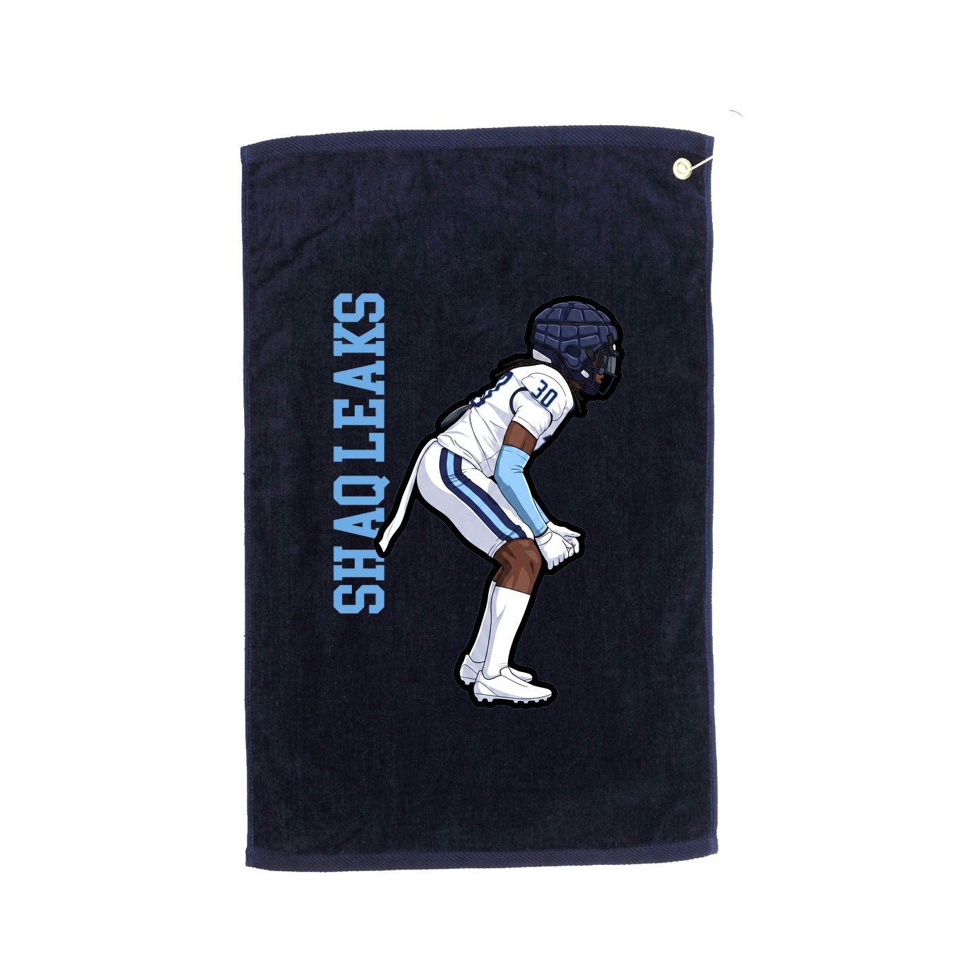 Golf Towel — Name Vertical in Navy