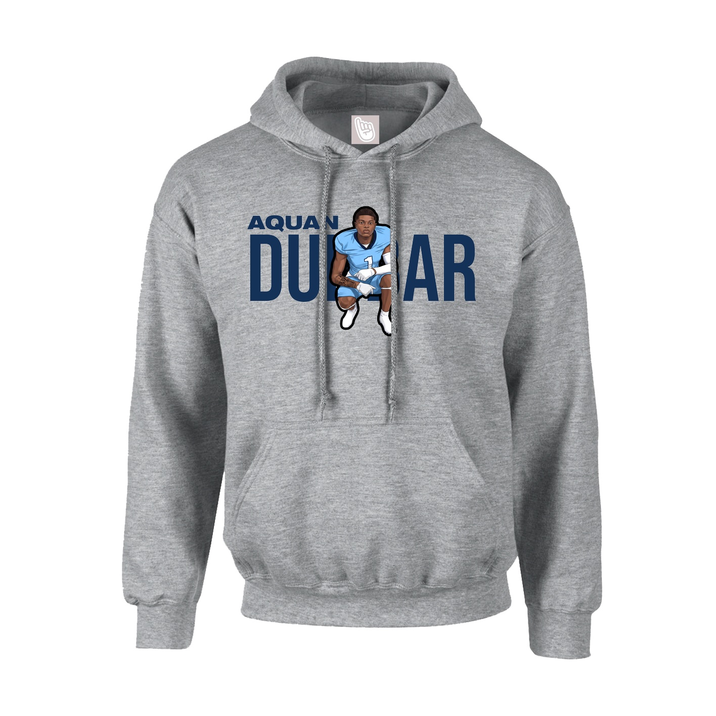 Hoodie — Player Name in Grey