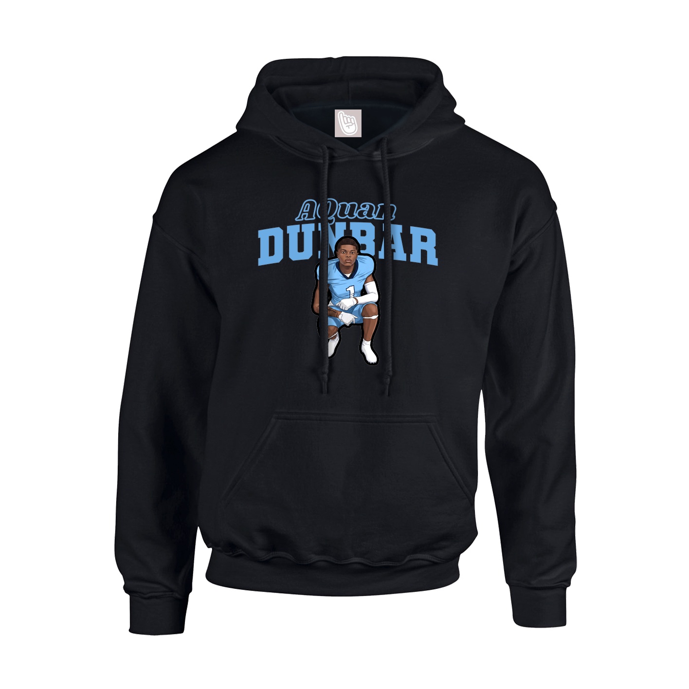 Youth Hoodie — Name Arch in Black