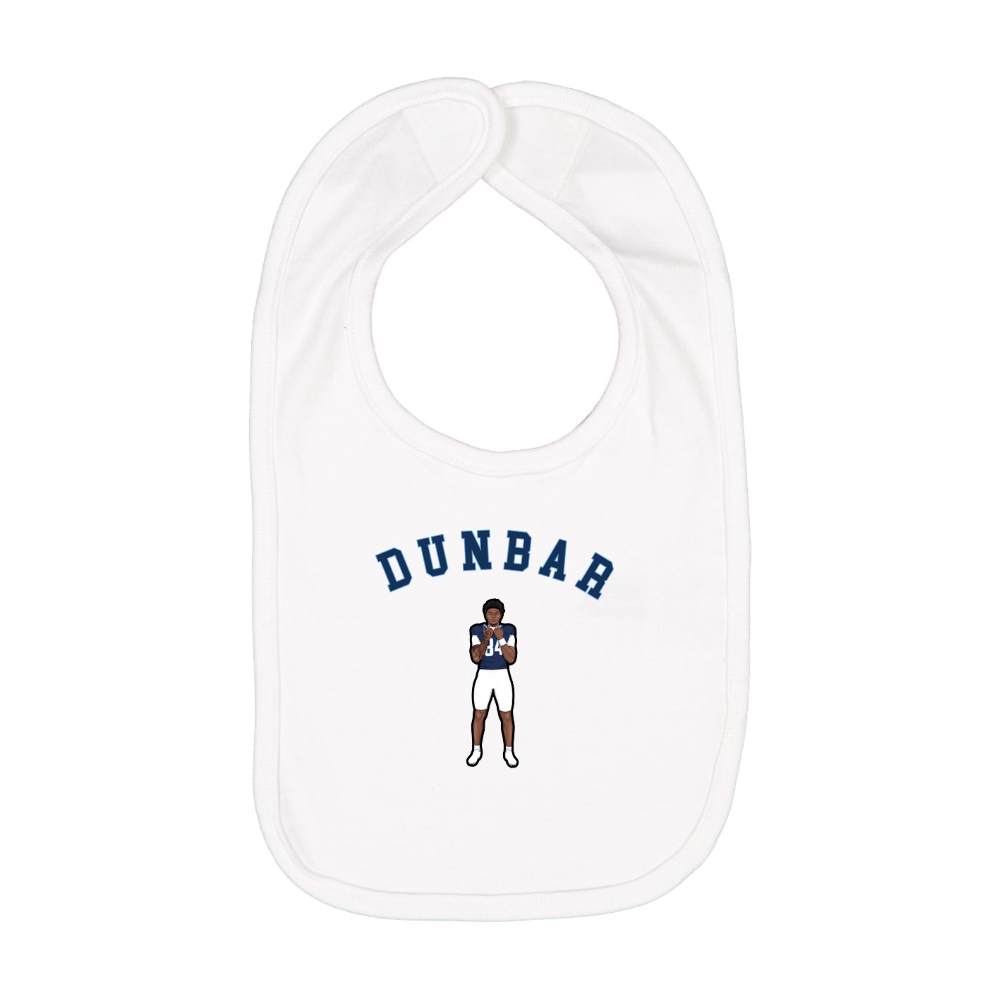 Infant Bib — Shirsey Arch in White
