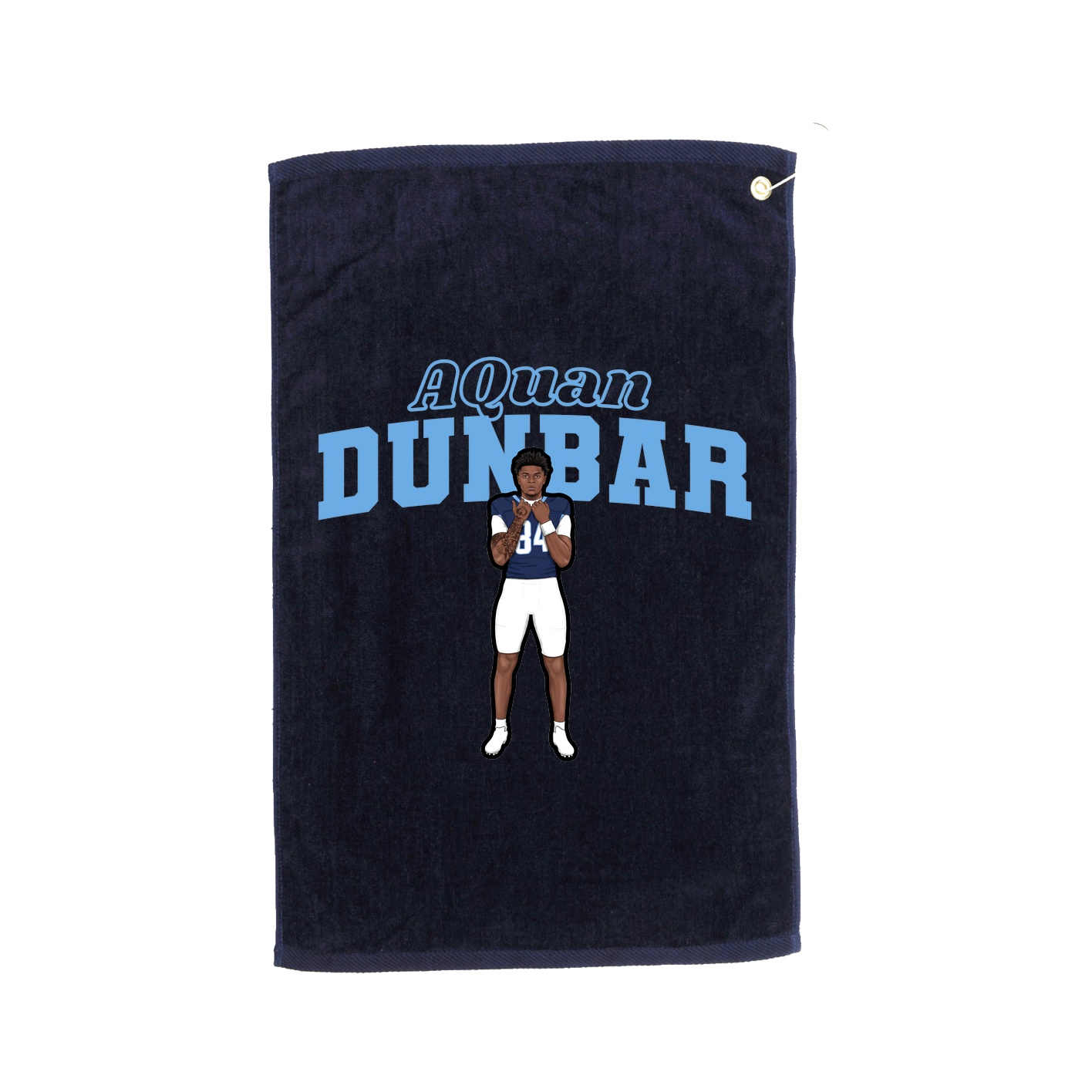 Golf Towel — Name Arch in Navy