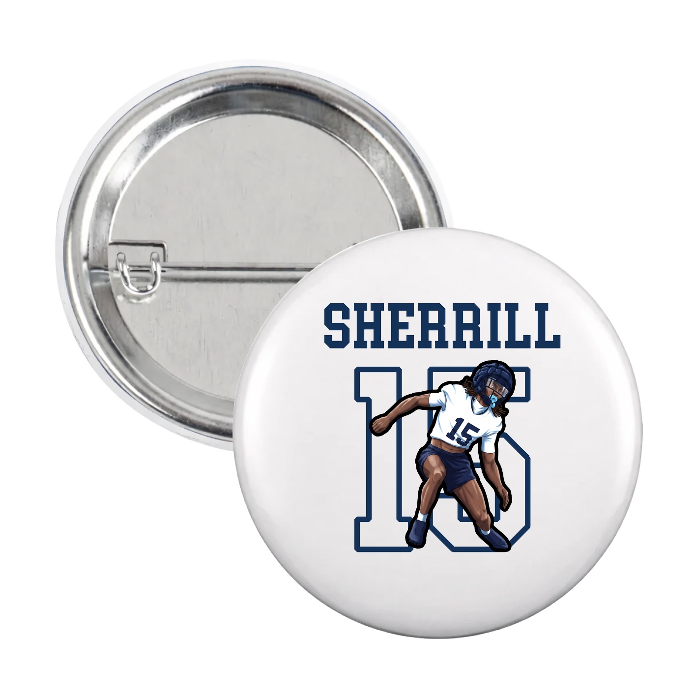 Game Day Button — Shirsey in White