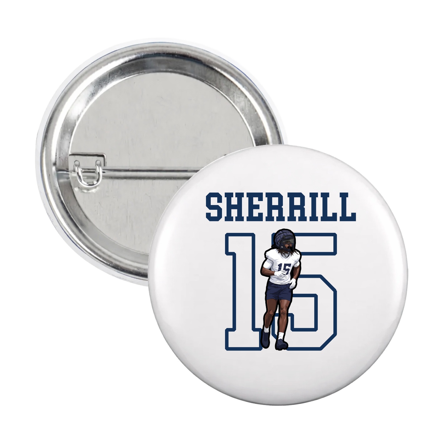 Game Day Button — Shirsey in White