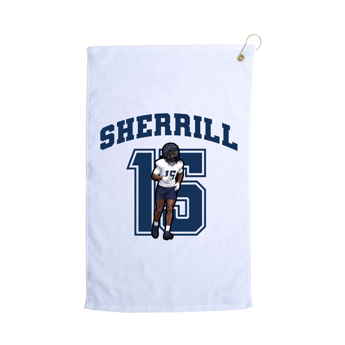 Golf Towel — Number in White