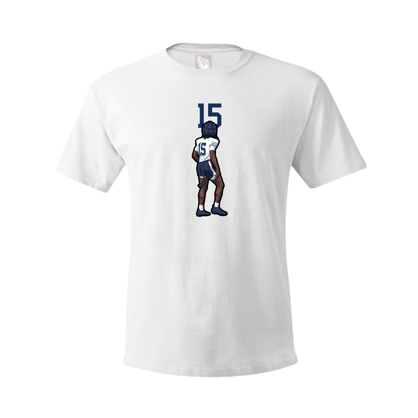 Youth Tee — Number Top in White