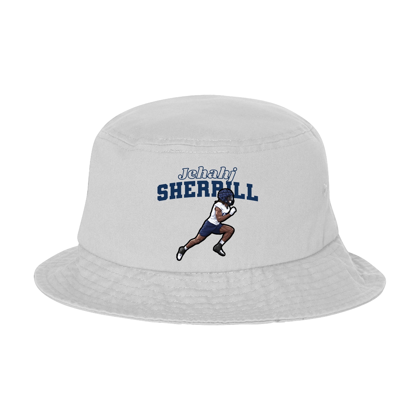 Bucket Cap — Name Arch in White