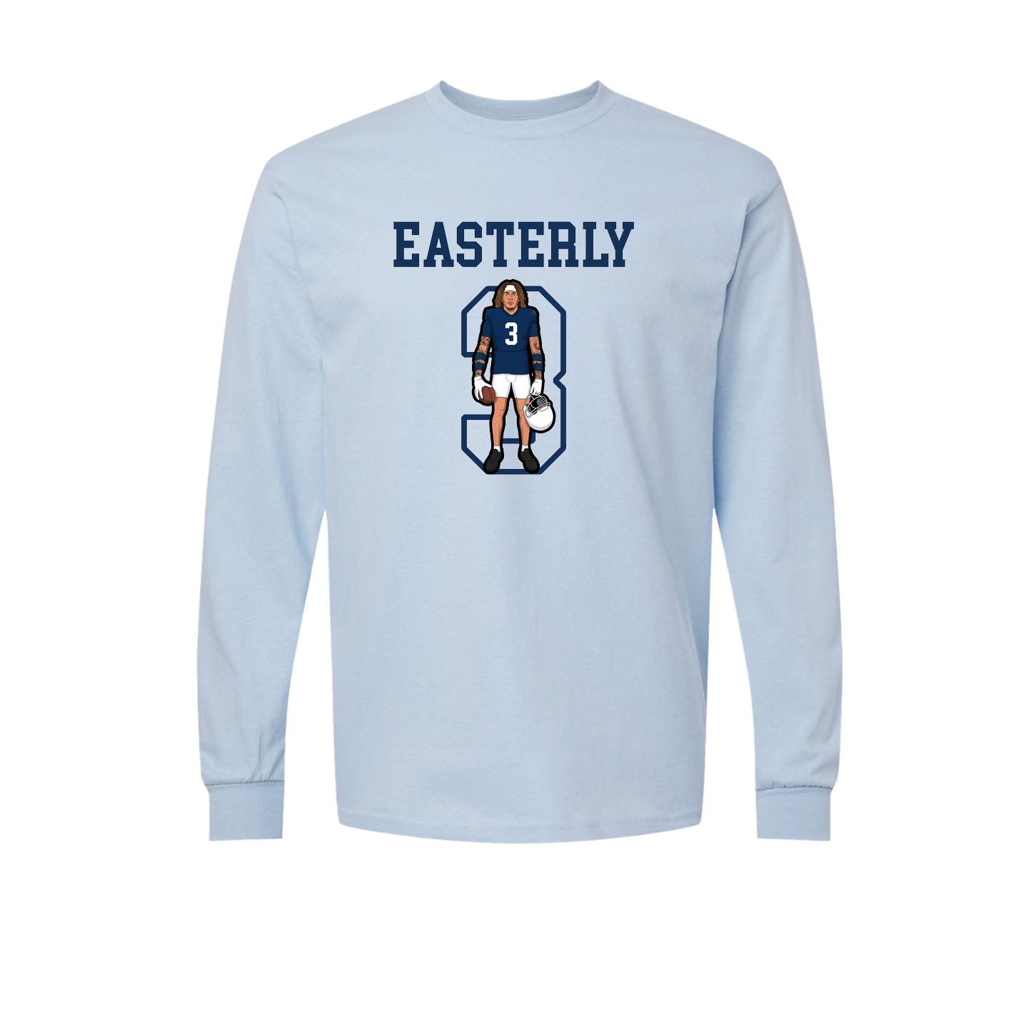 Long Sleeve Tee — Shirsey in Light Blue