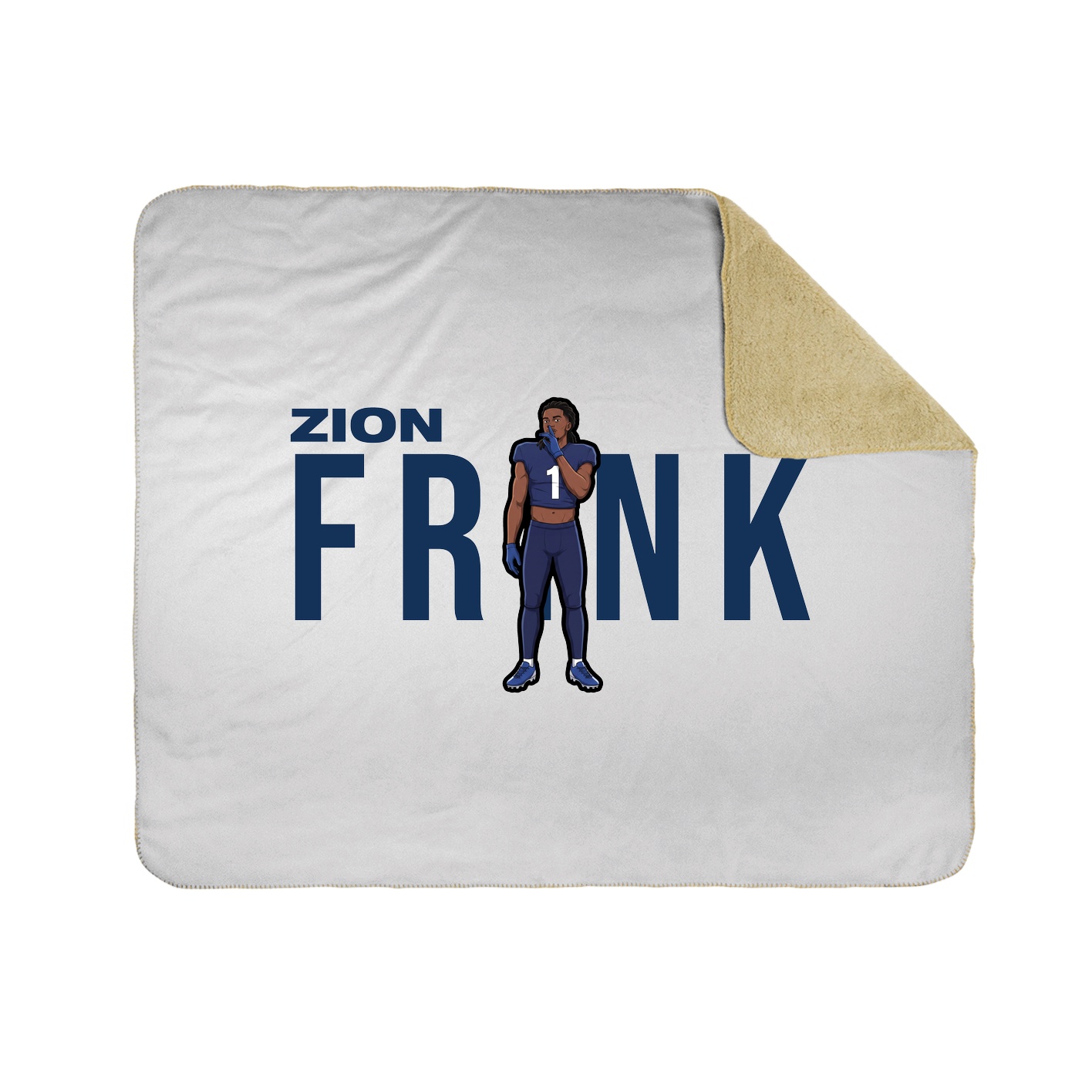 Throw Blanket — Player Name in White