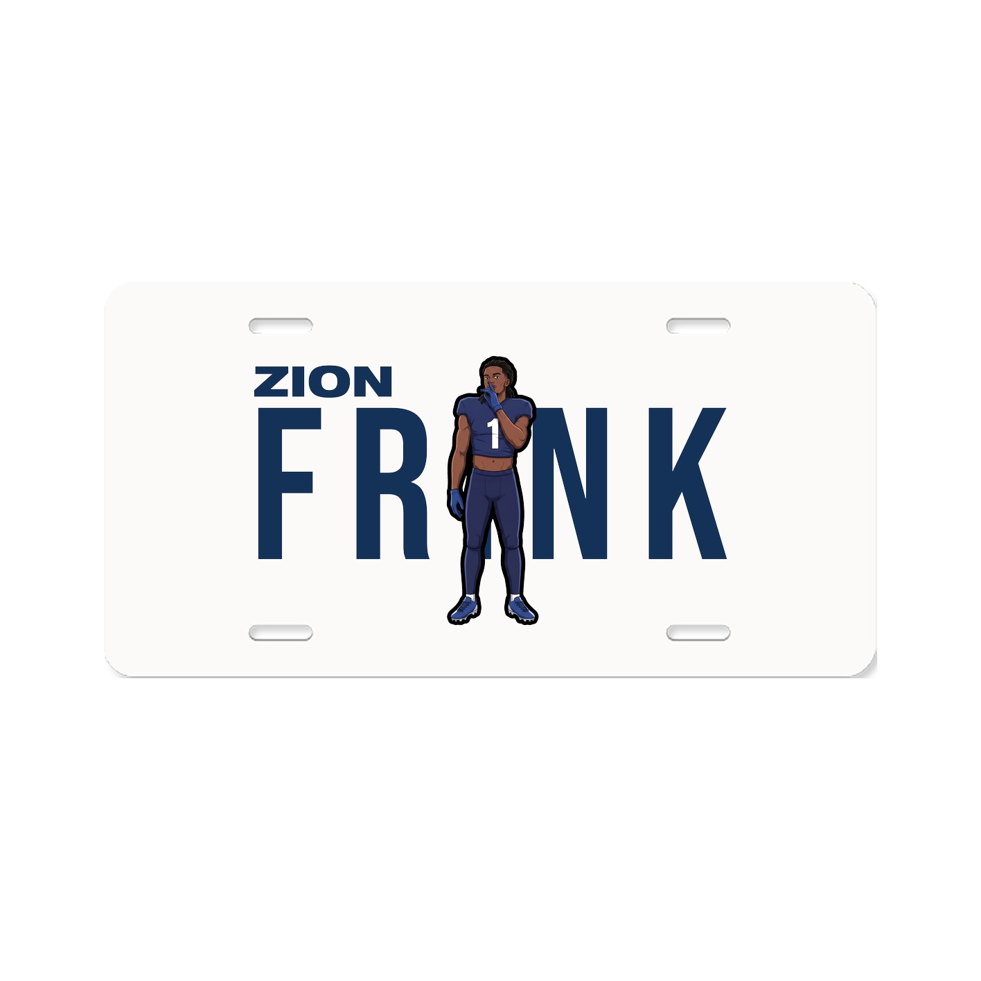 License Plate — Player Name in Classic