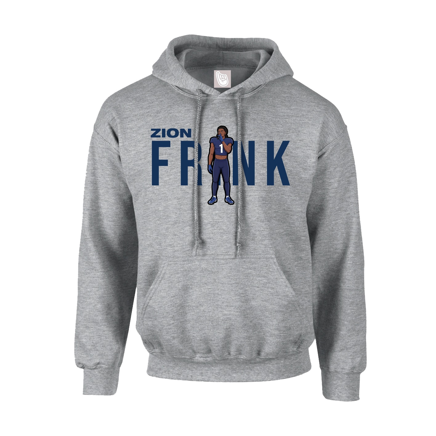 Youth Hoodie — Player Name in Grey