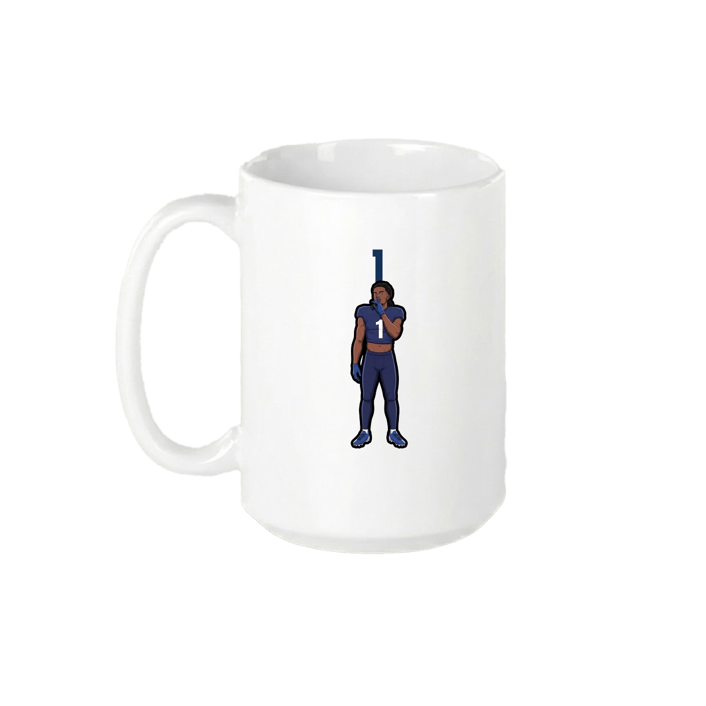 15oz Coffee Mug — Number Top in White