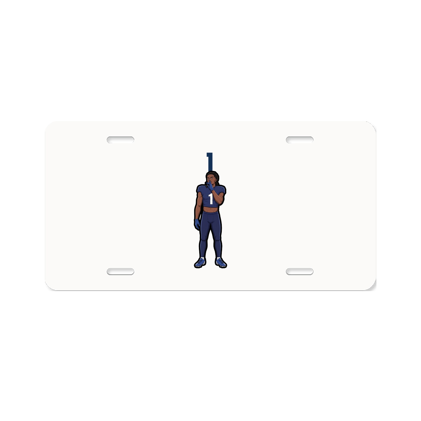 License Plate — Number Top in Classic