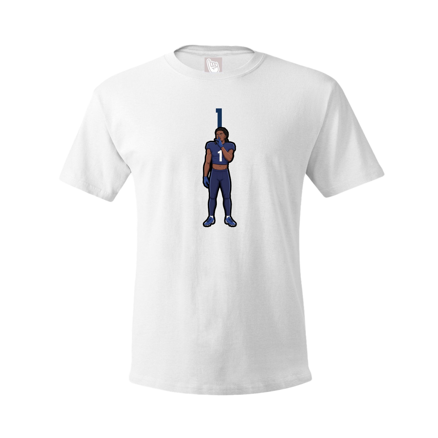 Youth Tee — Number Top in White