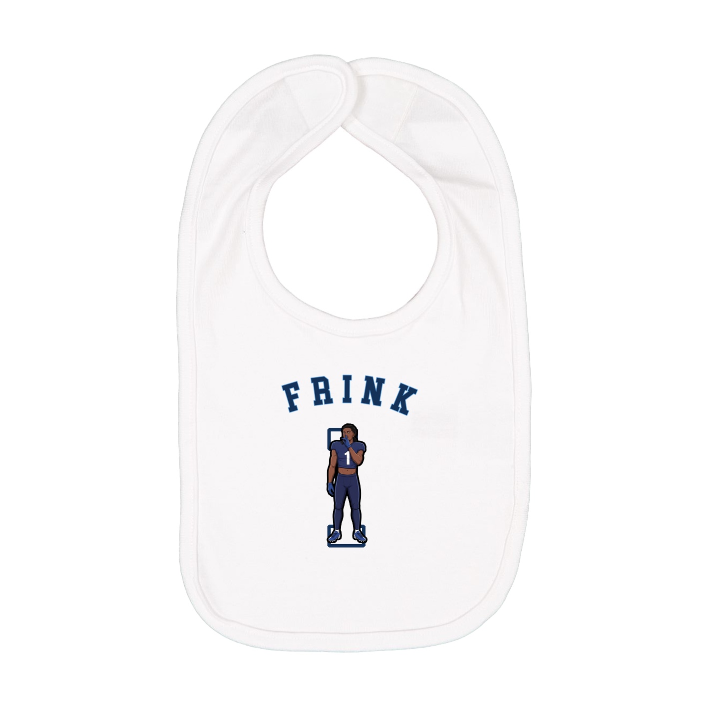 Infant Bib — Shirsey Arch in White