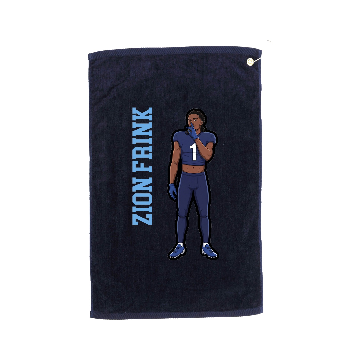 Golf Towel — Name Vertical in Navy