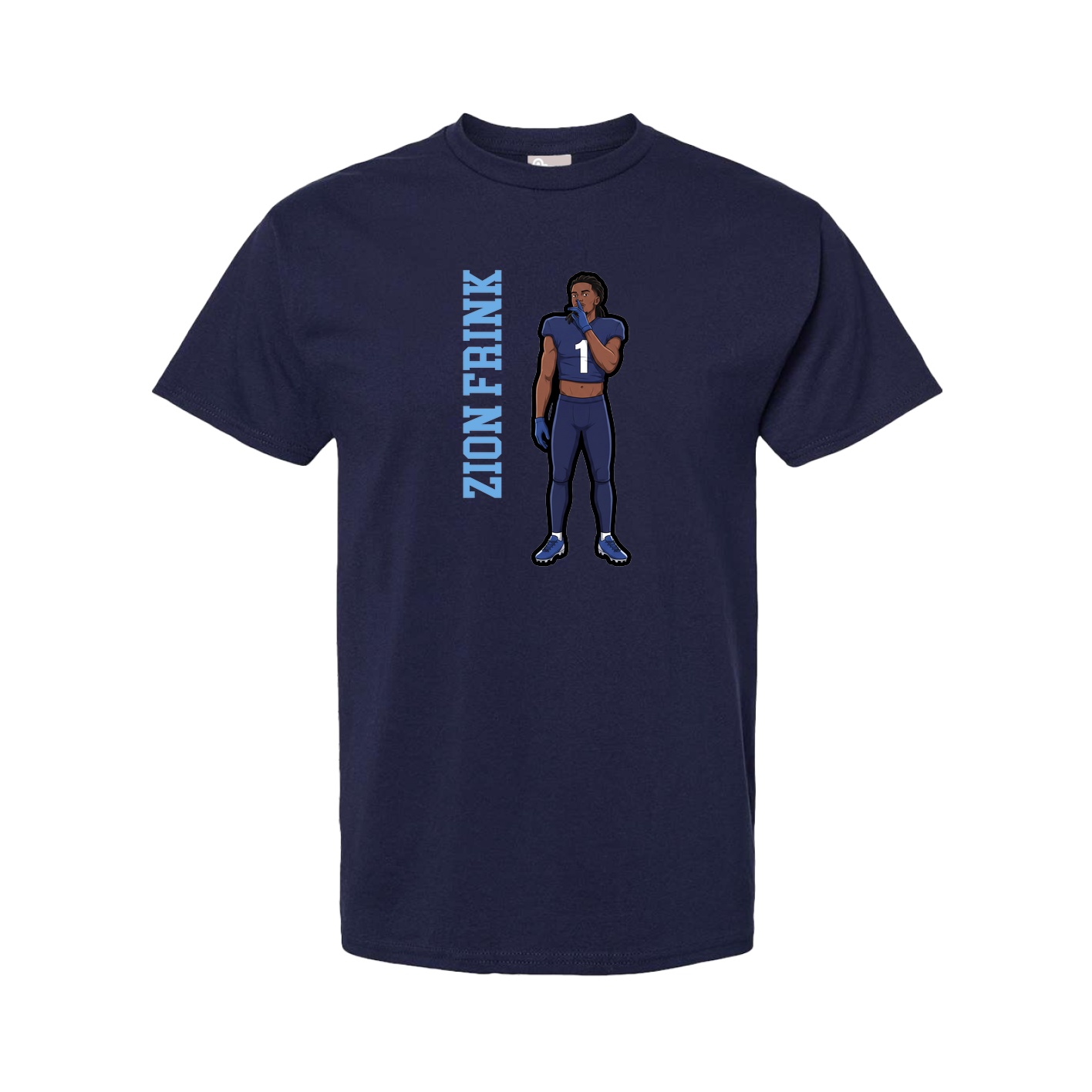 Youth Tee — Name Vertical in Navy