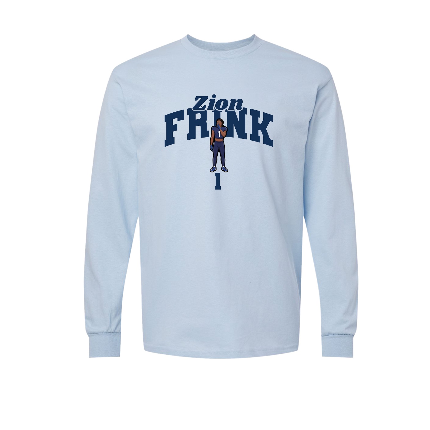 Long Sleeve Tee — Signature Arch in Light Blue