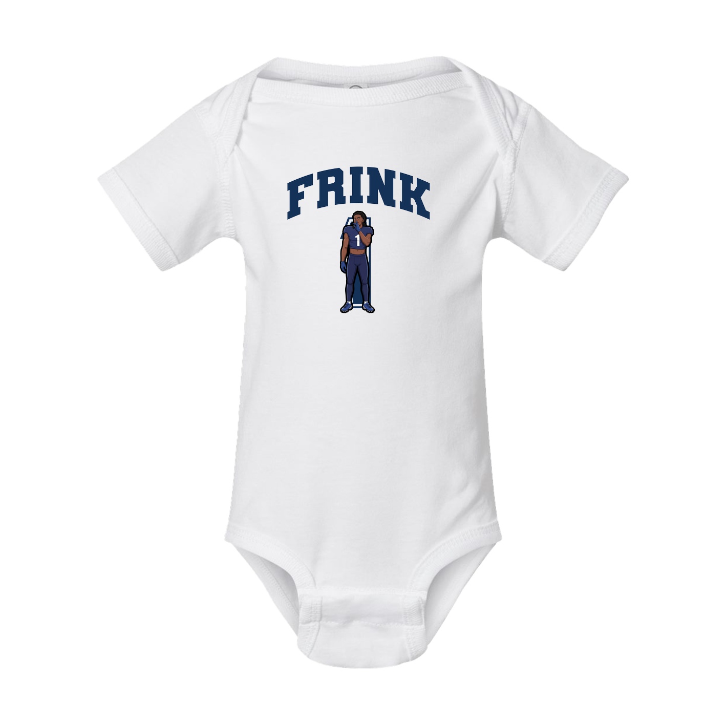 Baby Onesie — Number in White