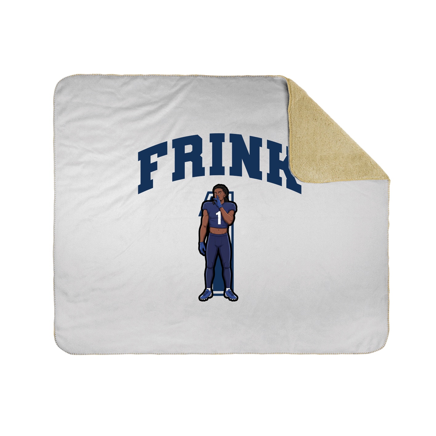 Throw Blanket — Number in White