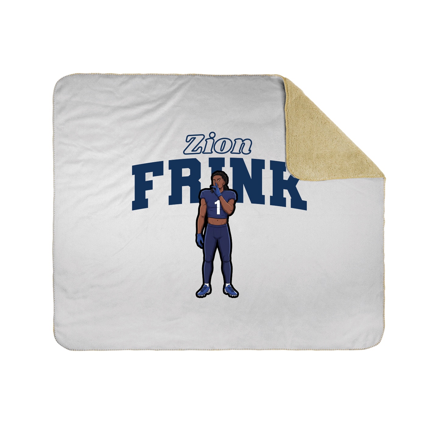 Throw Blanket — Name Arch in White