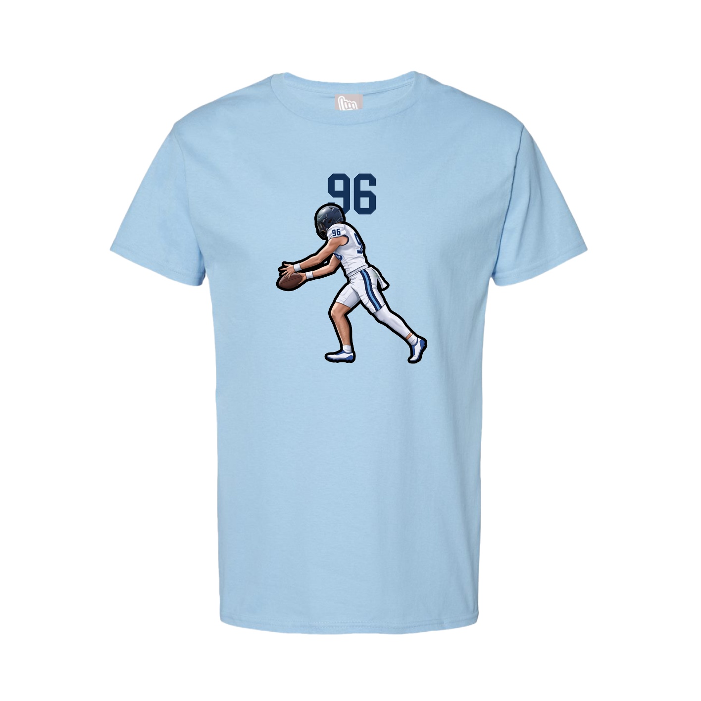Youth Tee — Number Top in Light Blue