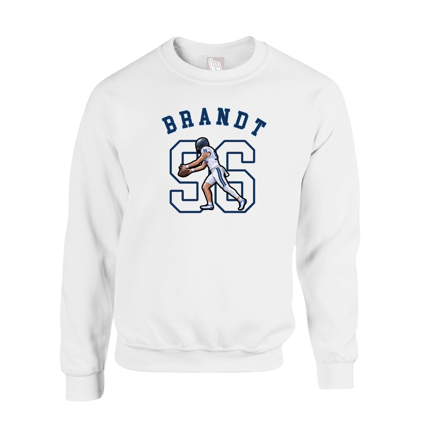 Fleece Crew — Shirsey Arch in White