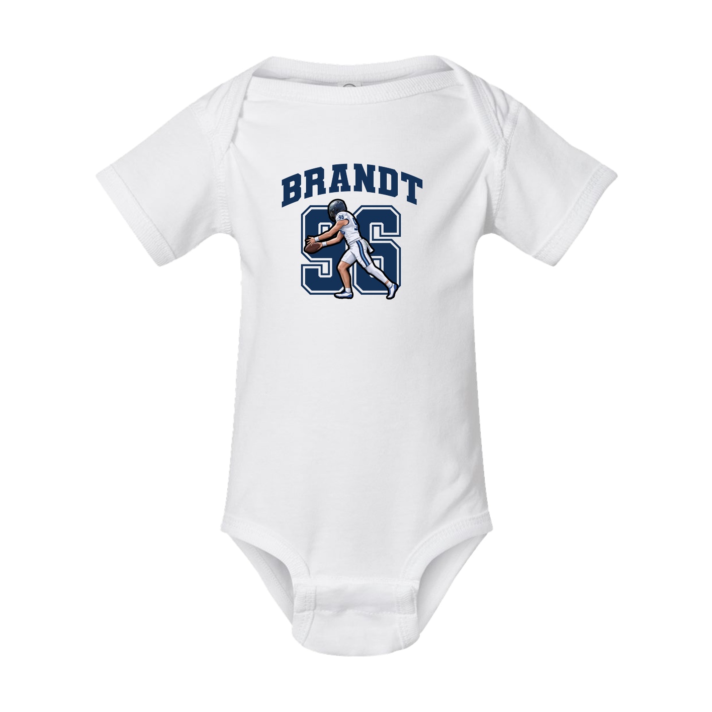Baby Onesie — Number in White