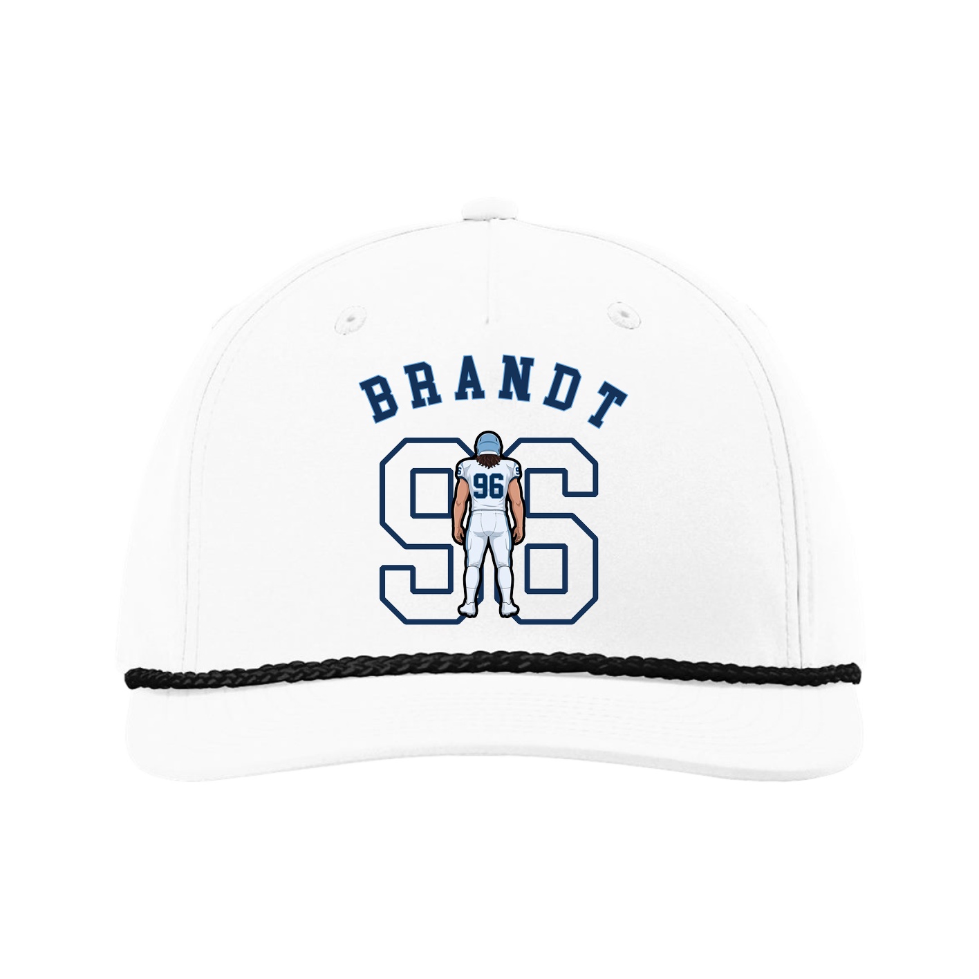 Five-Panel Classic Rope Cap — Shirsey Arch in White