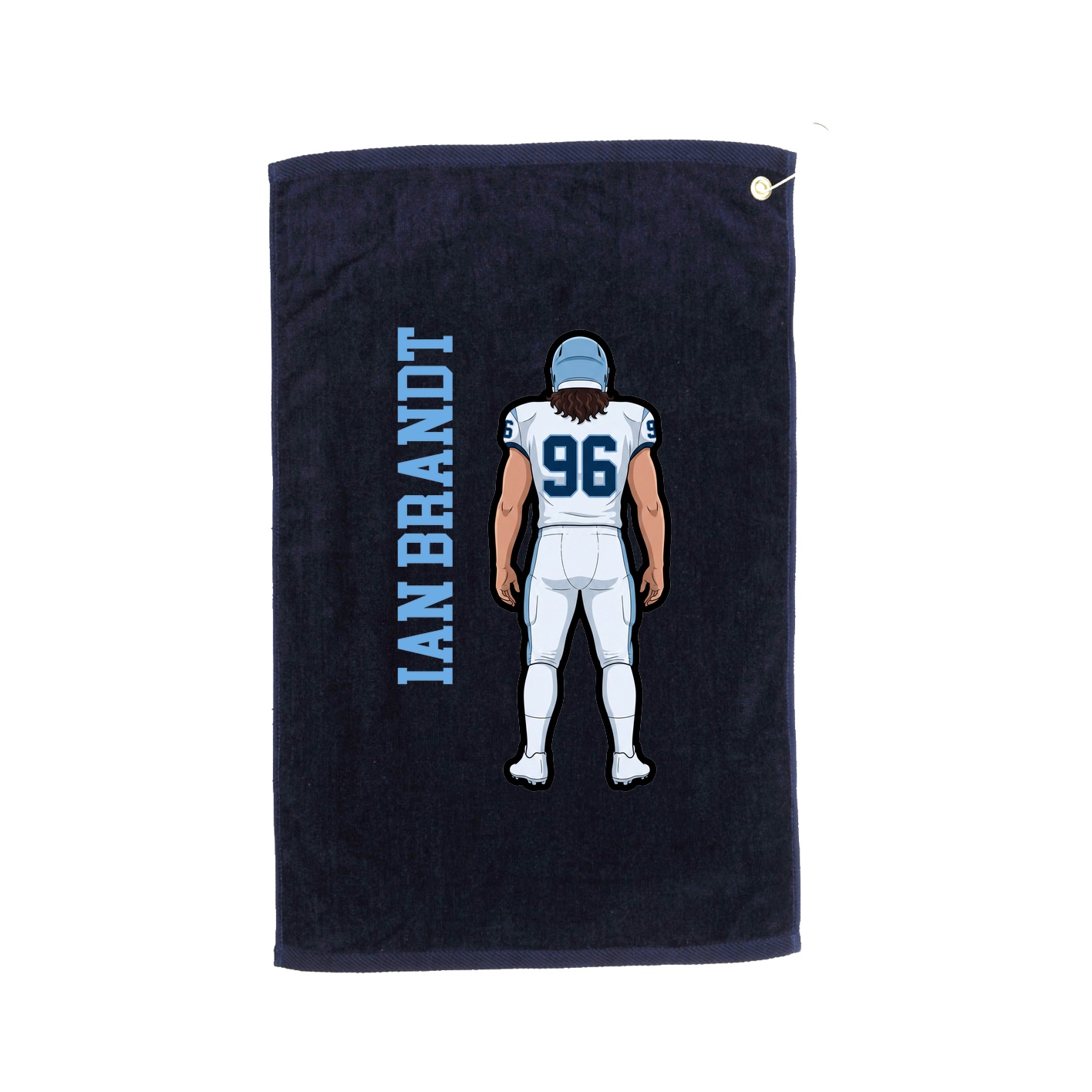 Golf Towel — Name Vertical in Navy