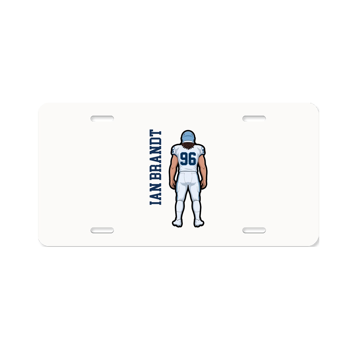 License Plate — Name Vertical in Classic