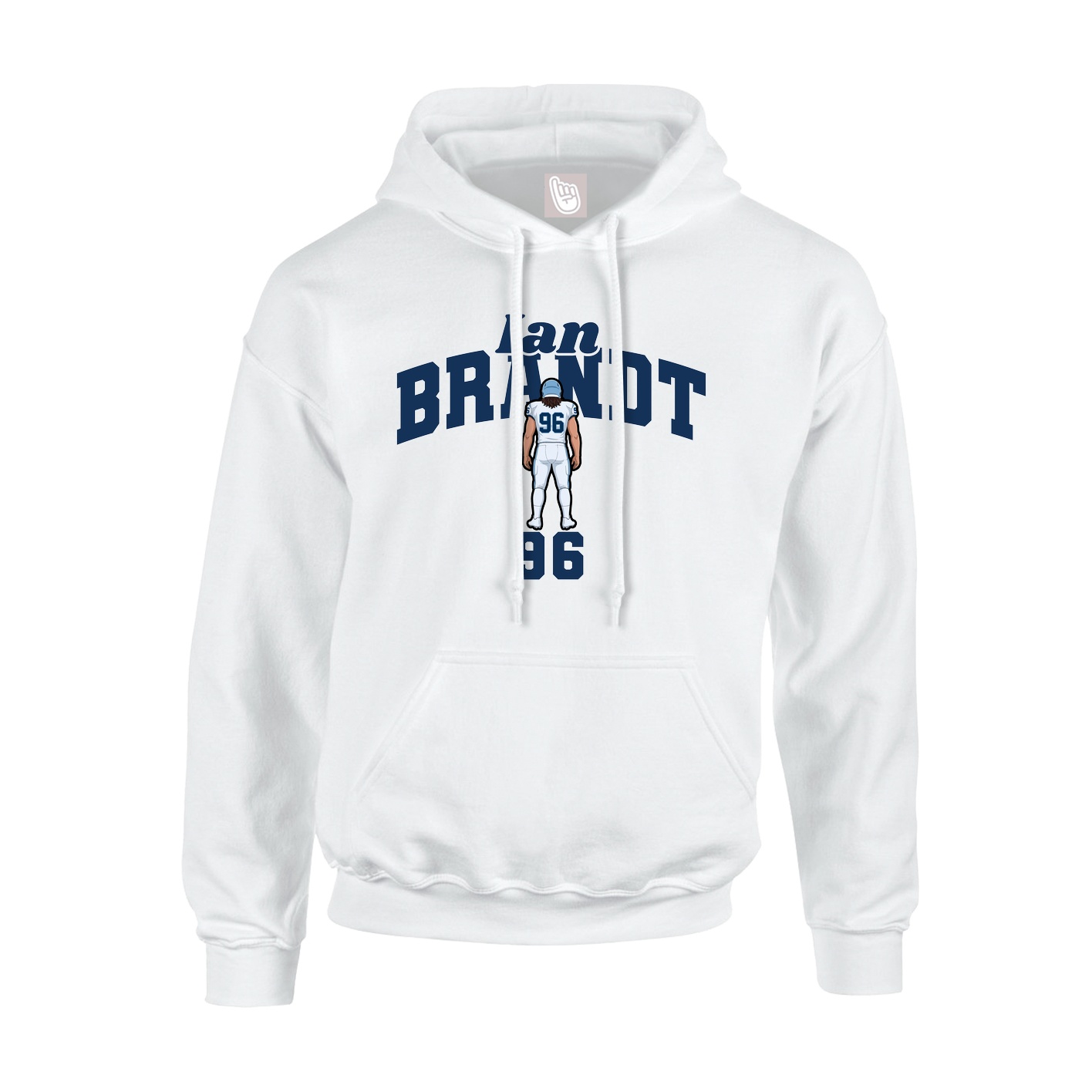 Hoodie — Signature Arch in White