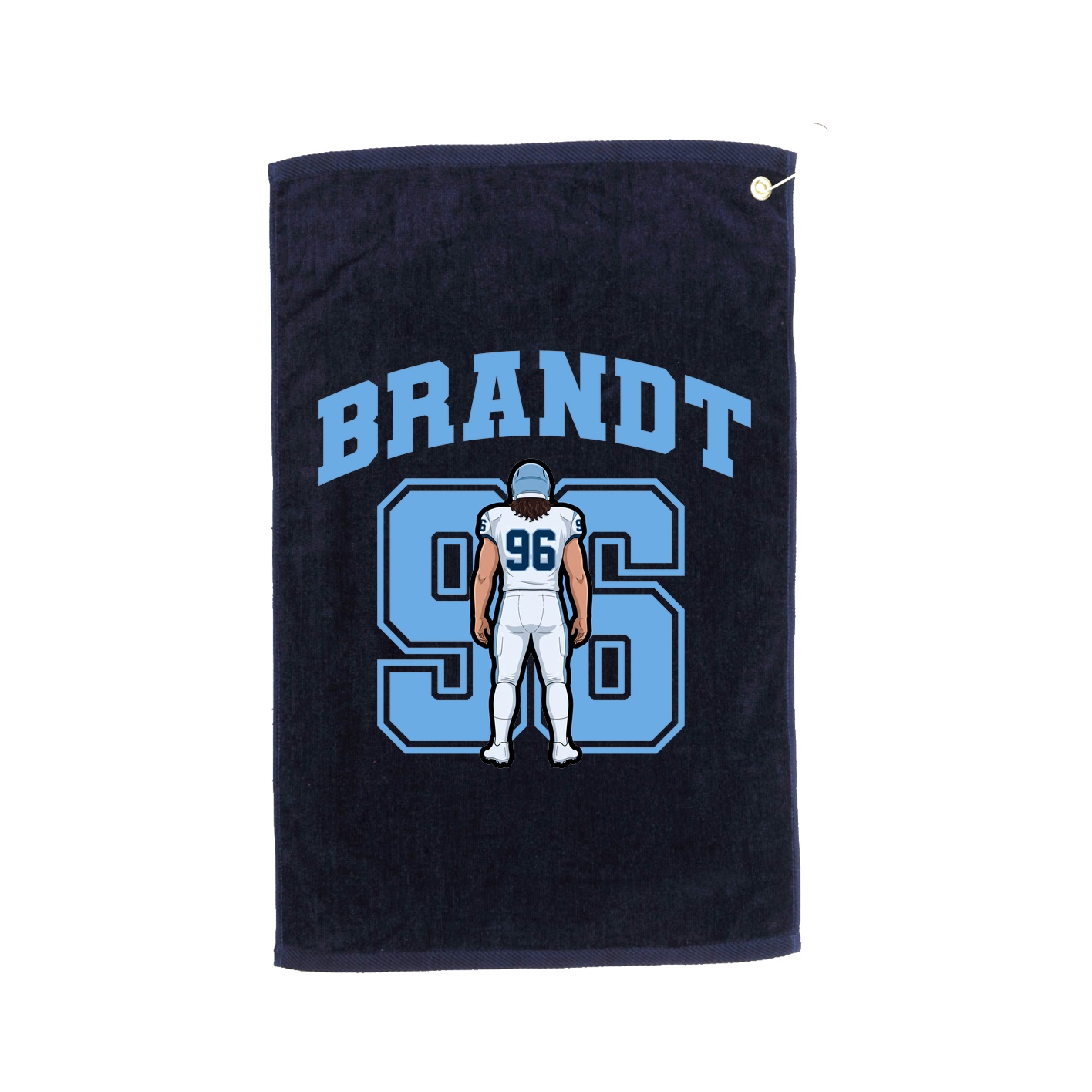Golf Towel — Number in Navy