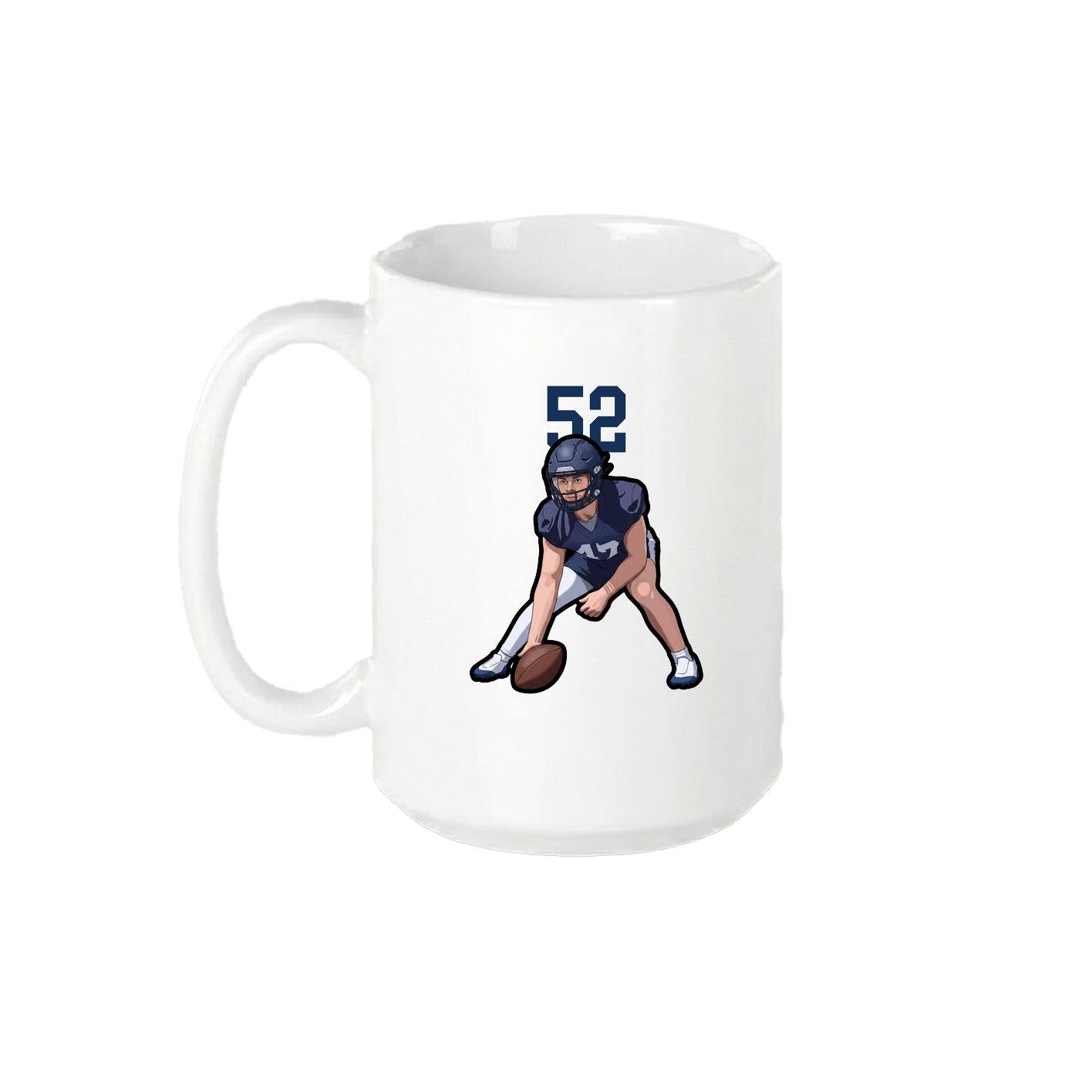 15oz Coffee Mug — Number Top in White