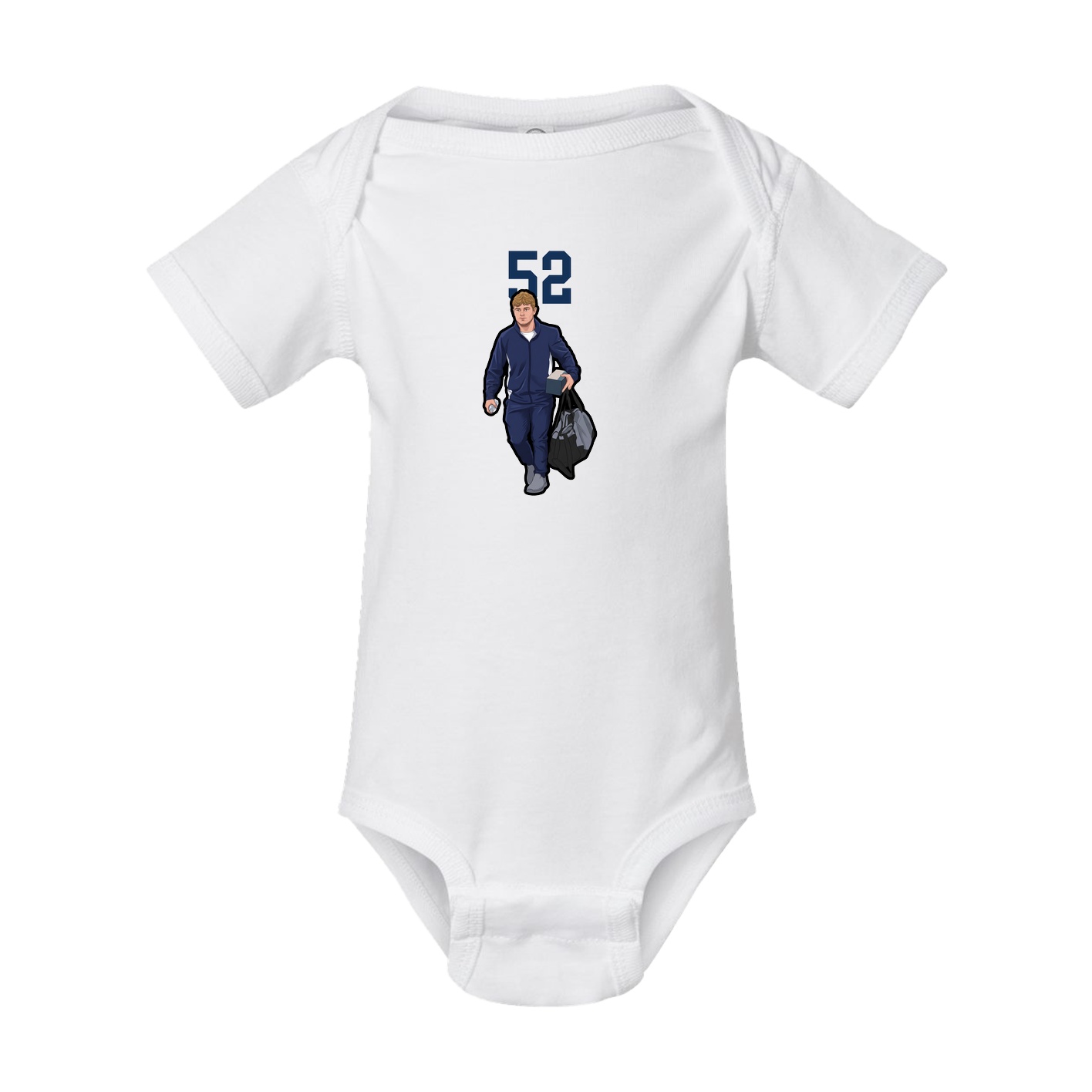 Baby Onesie — Number Top in White
