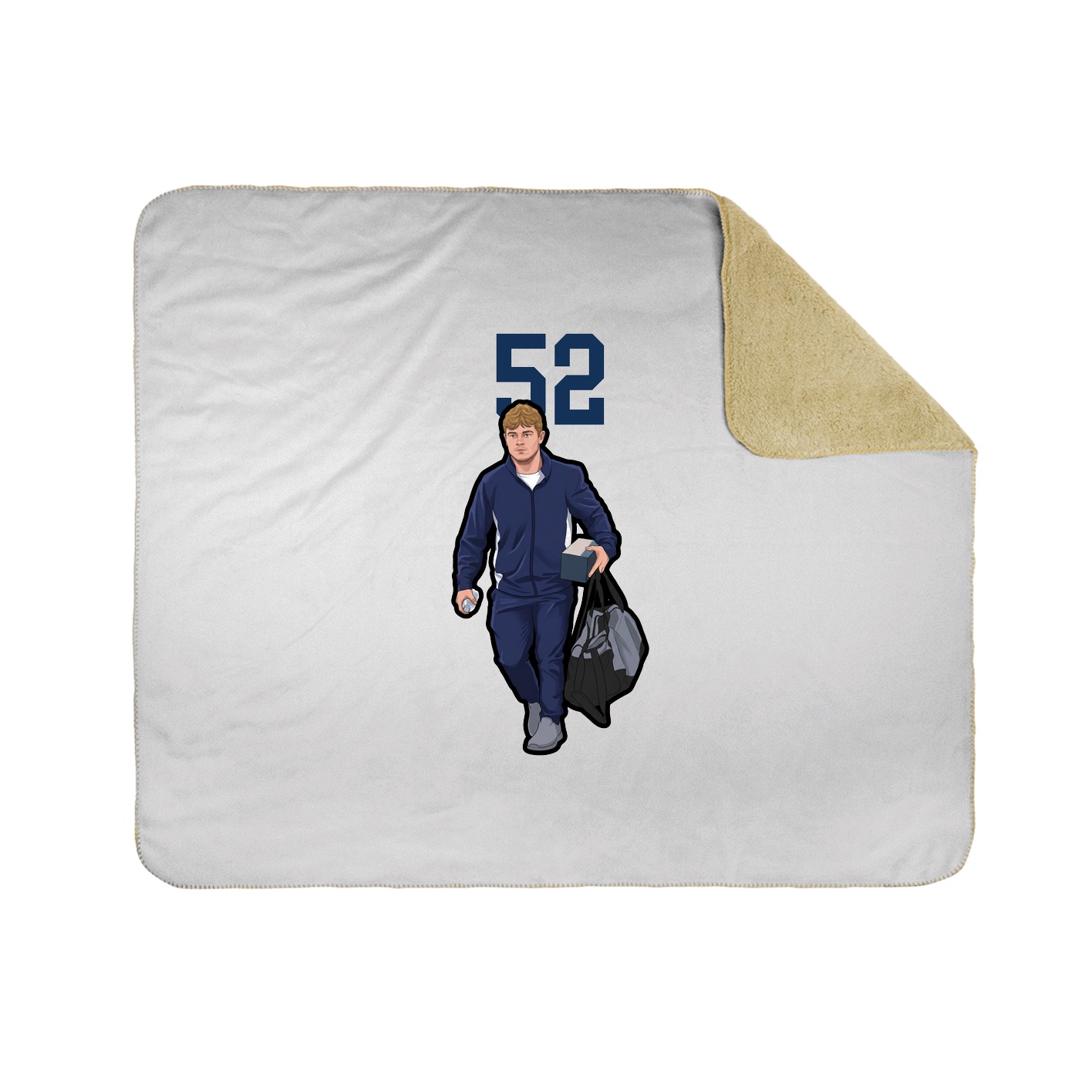 Throw Blanket — Number Top in White