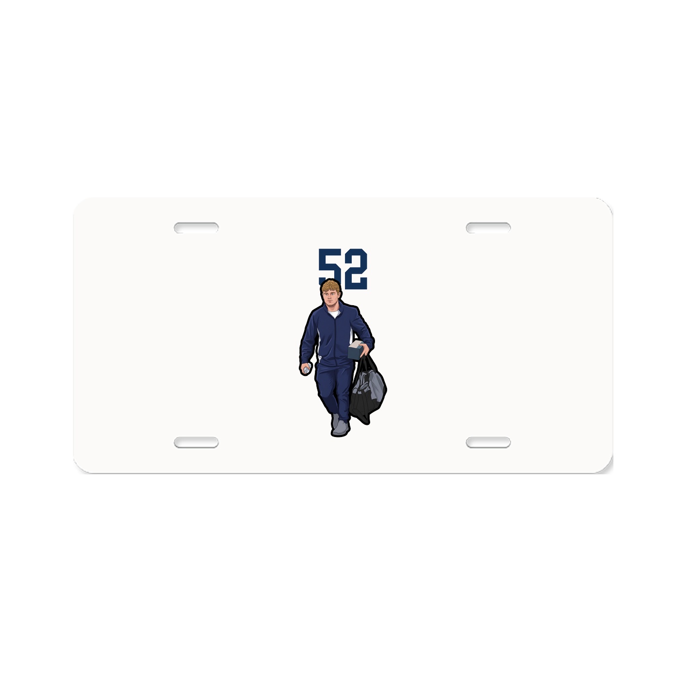 License Plate — Number Top in Classic