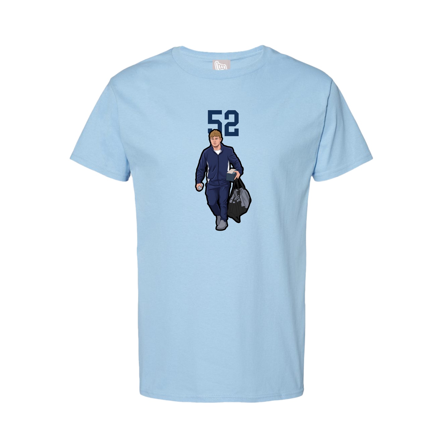 Youth Tee — Number Top in Light Blue