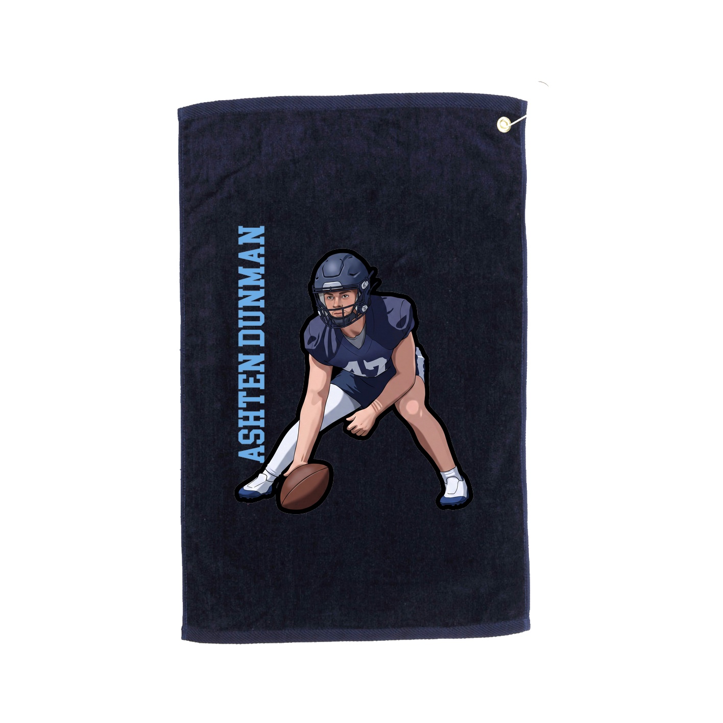 Golf Towel — Name Vertical in Navy