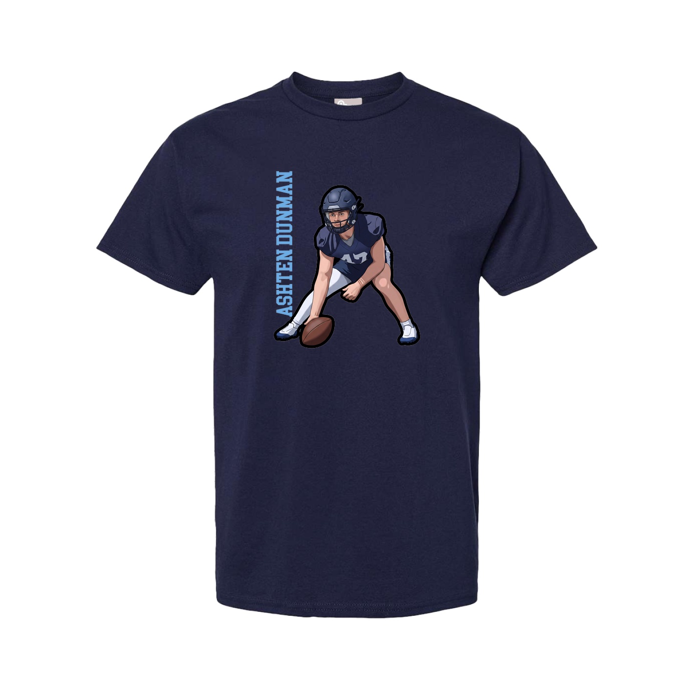Youth Tee — Name Vertical in Navy