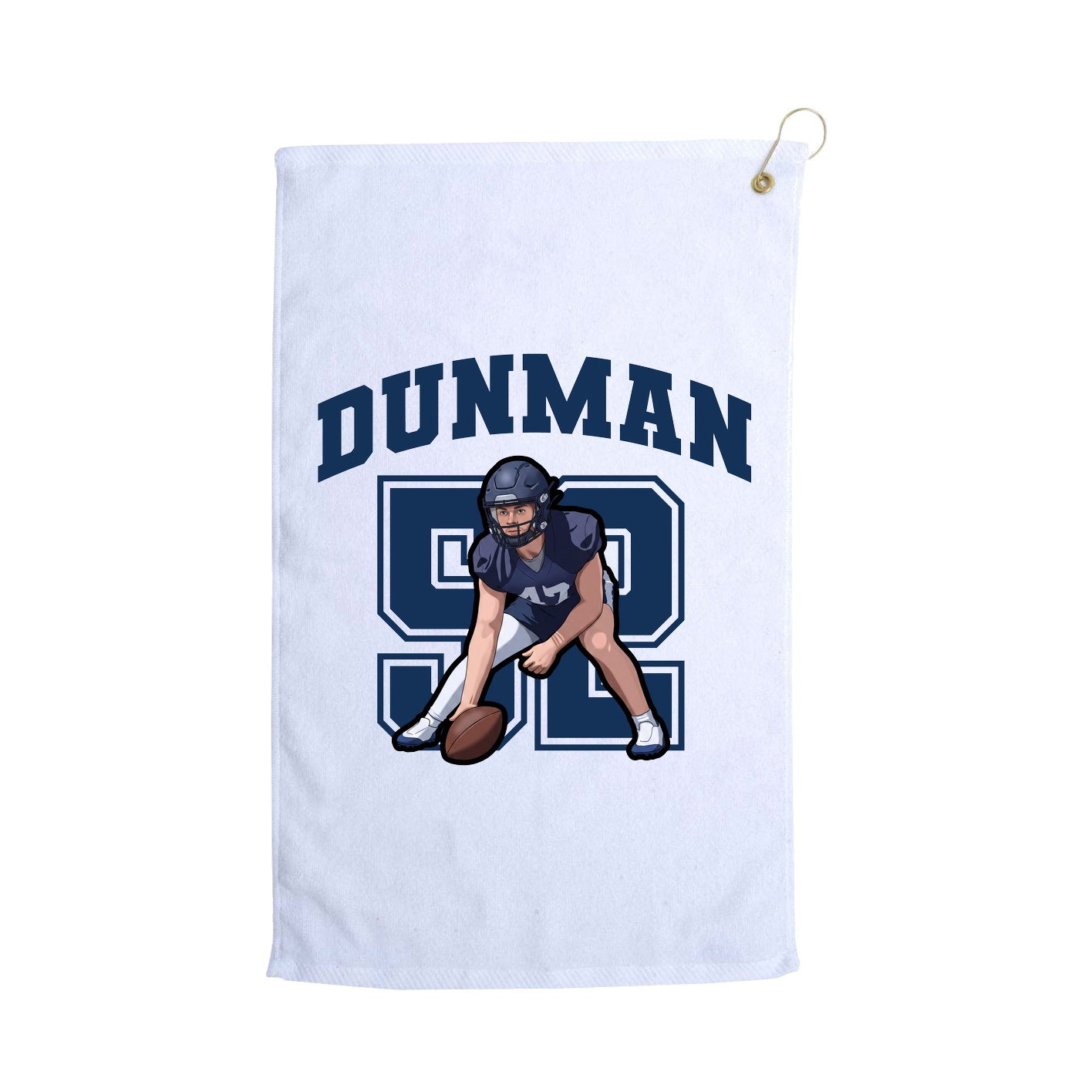 Golf Towel — Number in White
