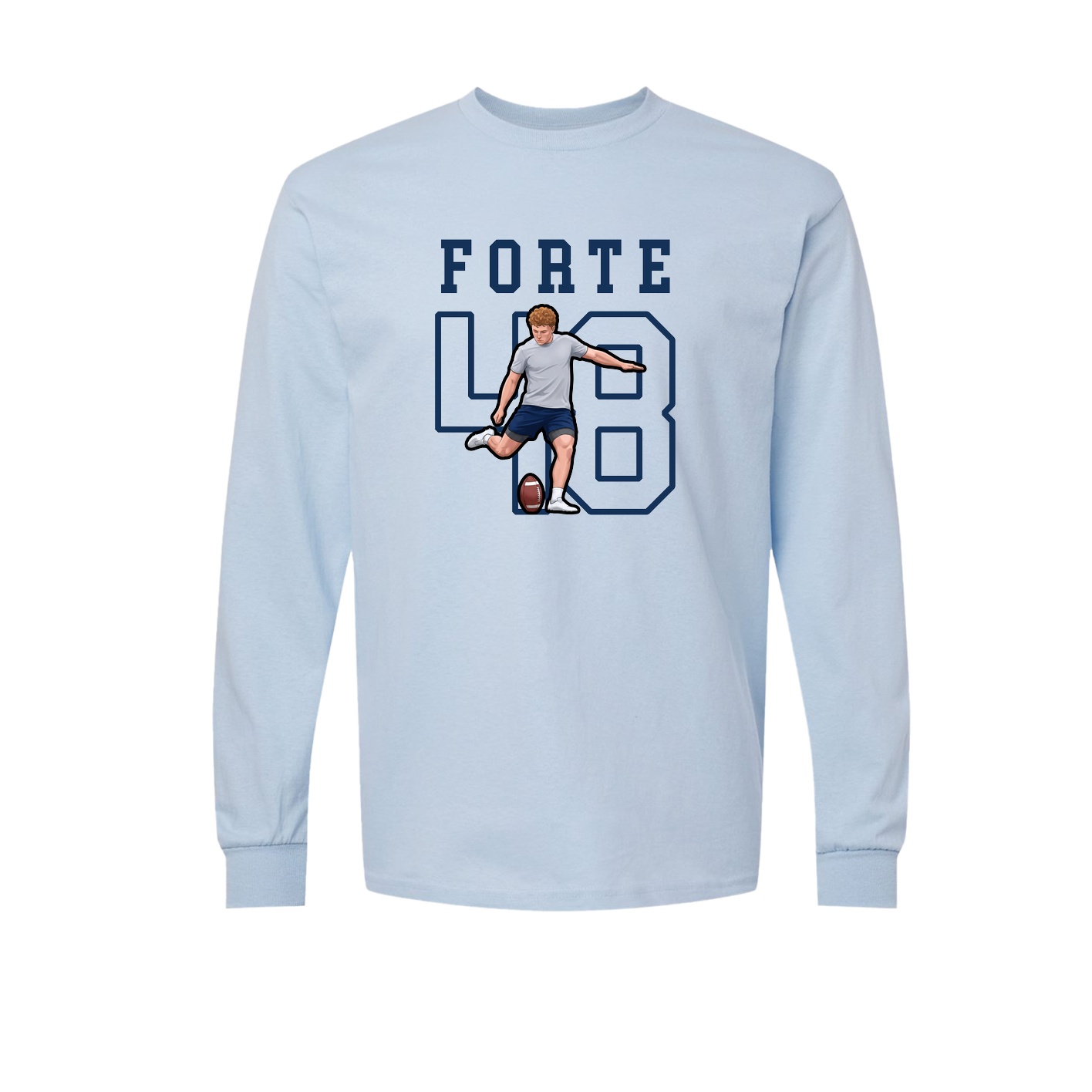 Long Sleeve Tee — Shirsey in Light Blue