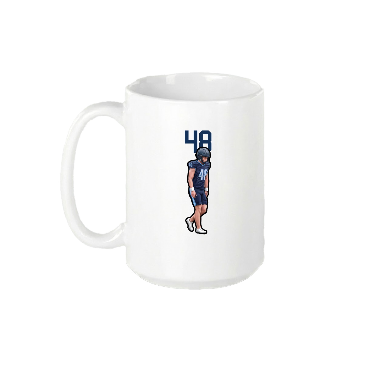 15oz Coffee Mug — Number Top in White
