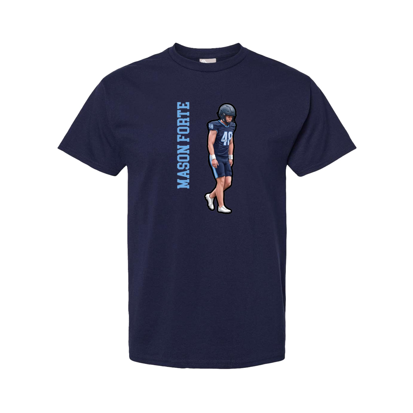 Tee — Name Vertical in Navy