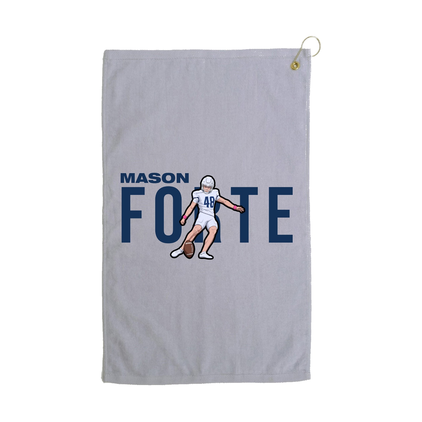Golf Towel — Player Name in Grey