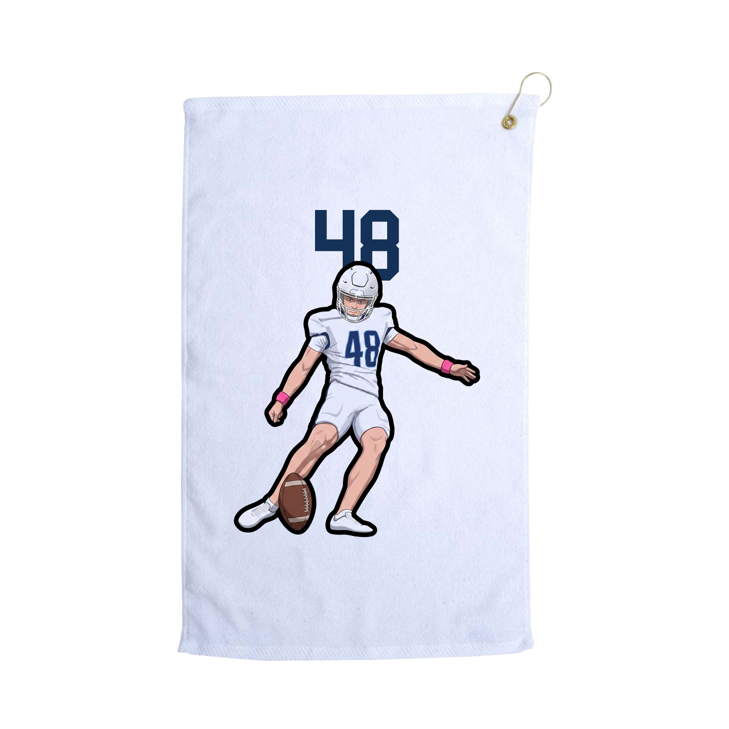 Golf Towel — Number Top in White