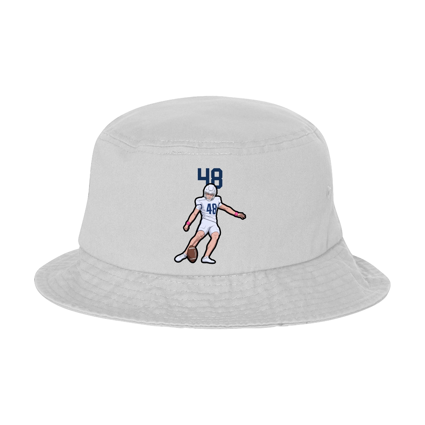 Bucket Cap — Number Top in White